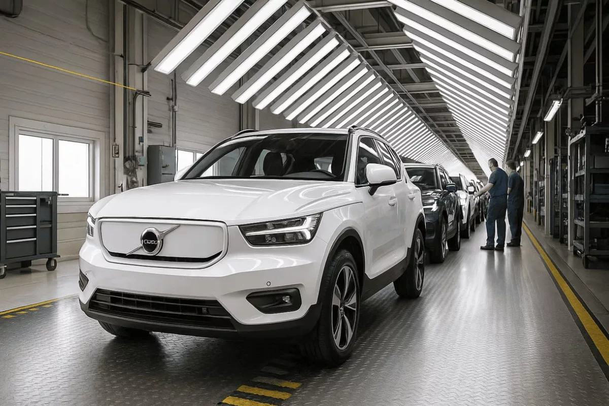 20250527 1520 Fabrica de SUVs Eletricos remix 01jw9fg9daeqpse9dk209k1751 Crise nas gigantes! Porsche e Volvo cortam quase 7 mil empregos em meio à revolução elétrica