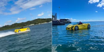carro aquatico 2 Carro aquático com motor de jet ski chama atenção no Brasil e chega a 90 km/h