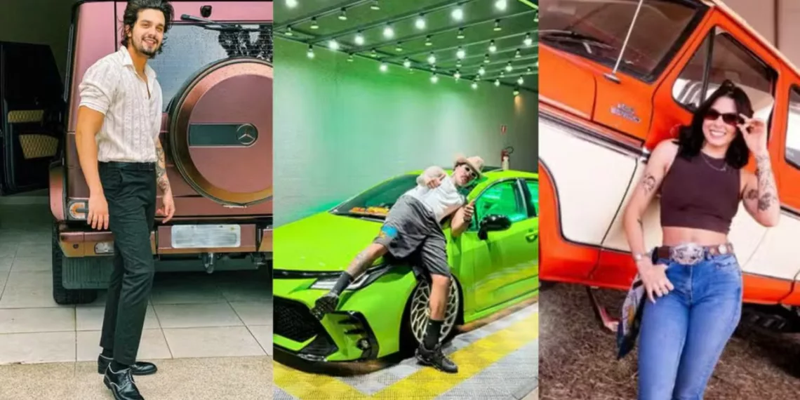montagem carros sertanejos Sertanejos e seus carrões: os veículos milionários que dominam as redes sociais